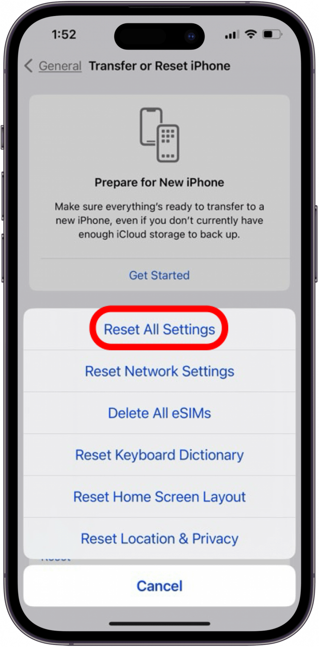 reset all settings on iphone or ipad if old notifications come back