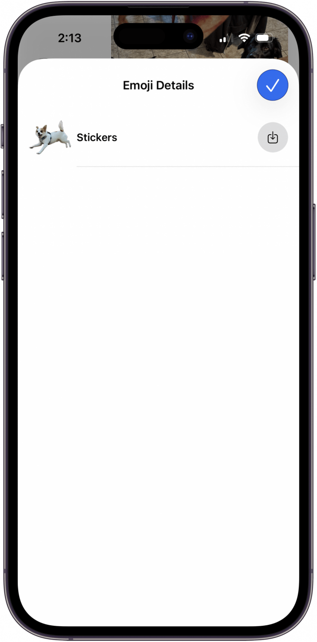 save a sticker somebody else sent you