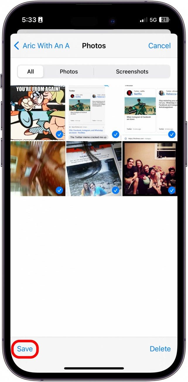 how to save image to iphone