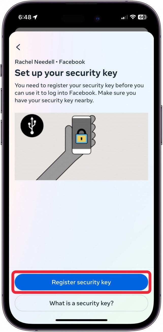 How to Add a Security Key to Facebook