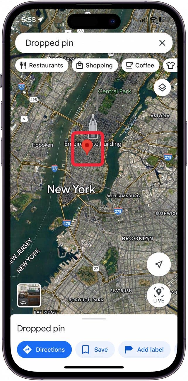 How to Share a Pin on Google Maps
