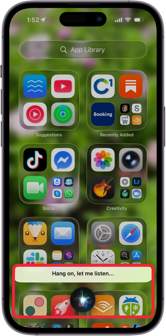 siri says hang on let me listen