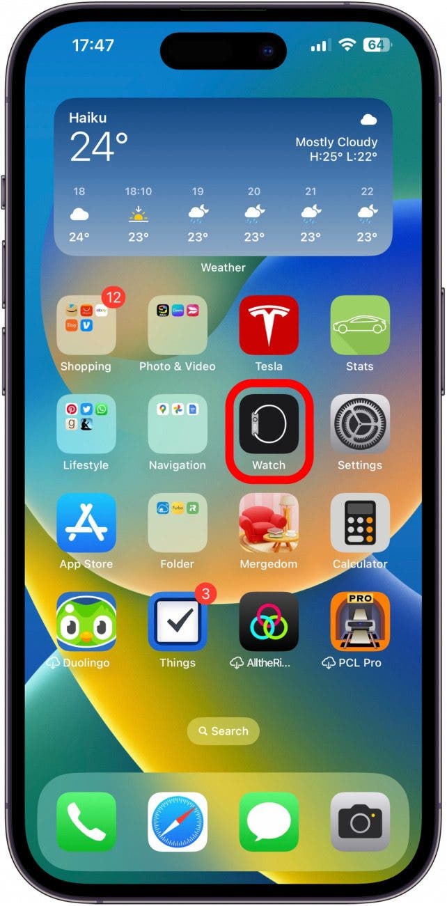 Launch the Watch app on your iPhone.