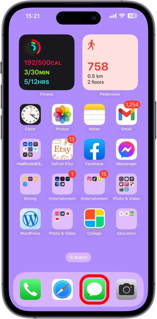 Open the Messages app.