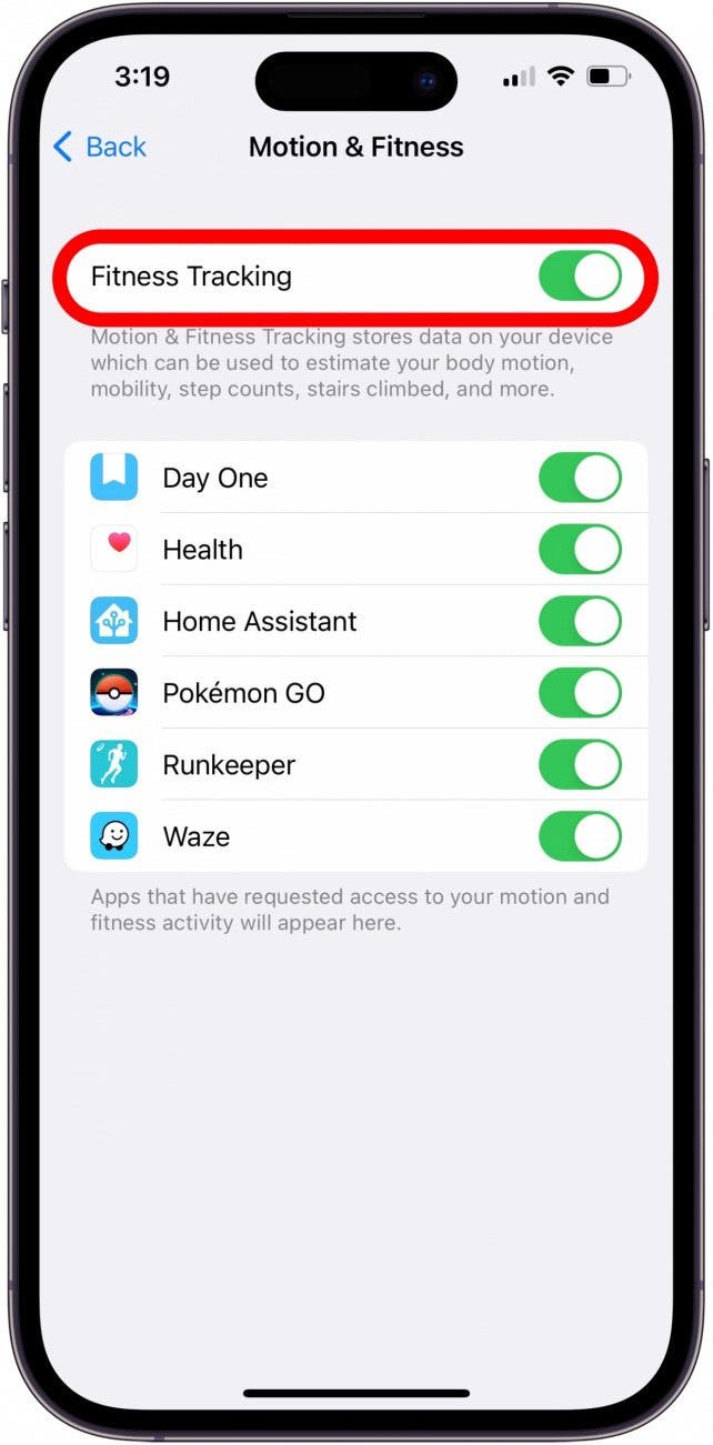 Activity app not tracking steps outlet