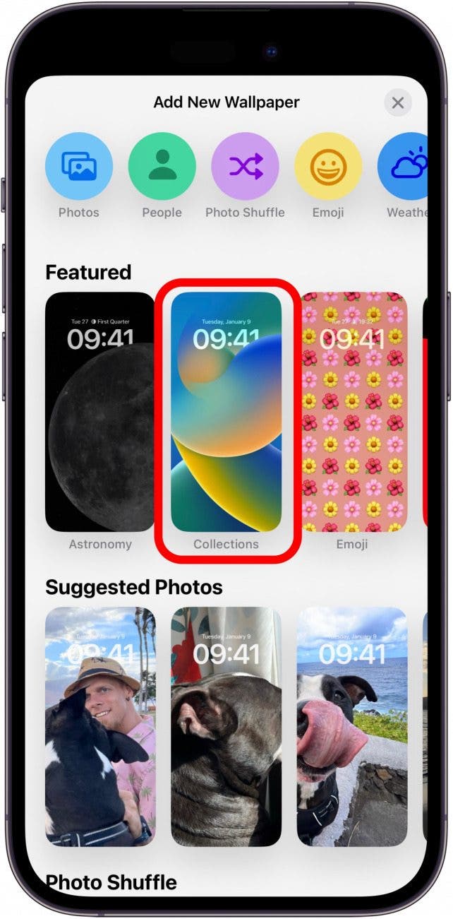 Tap your prefered Lock Screen to select it.