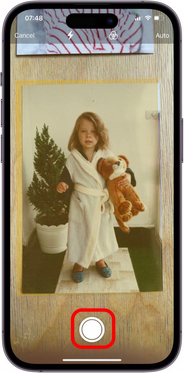 Take a photo to scan it in the Notes app