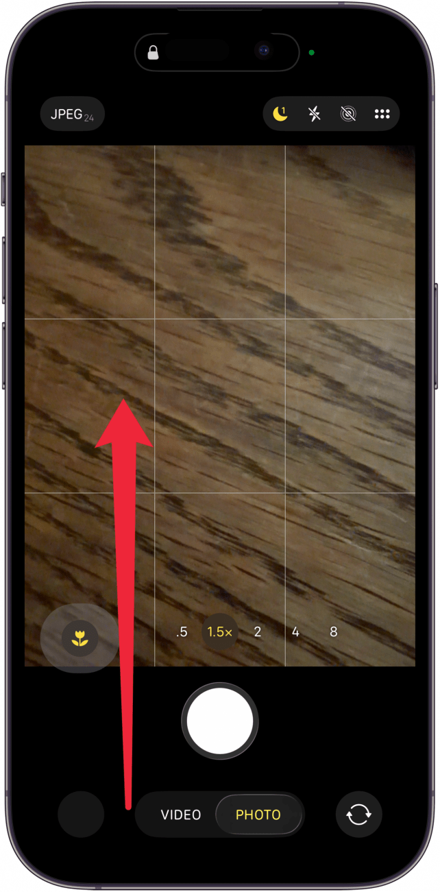 swipe up to close camera app