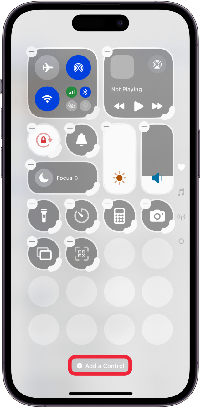 tap add a control