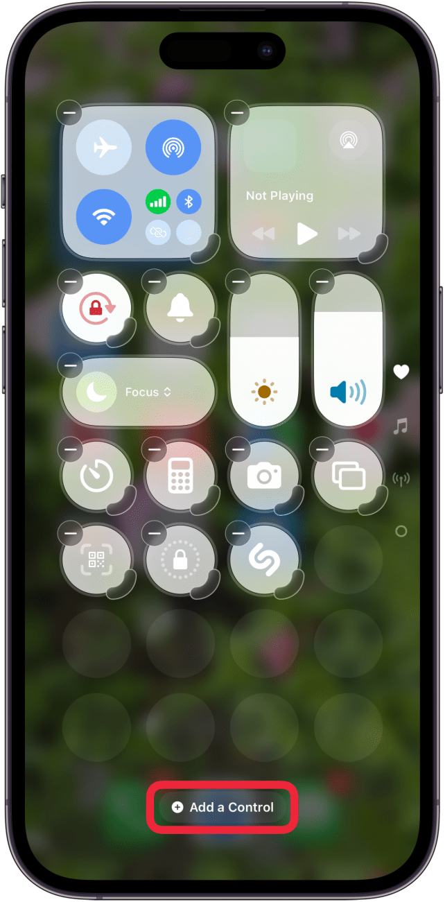tap add a control tap add a control