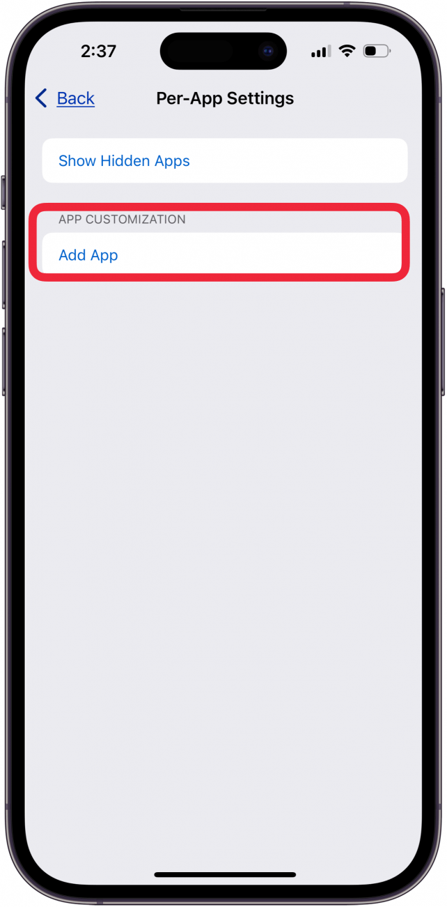 tap add app