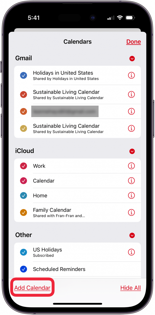 tap add calendar
