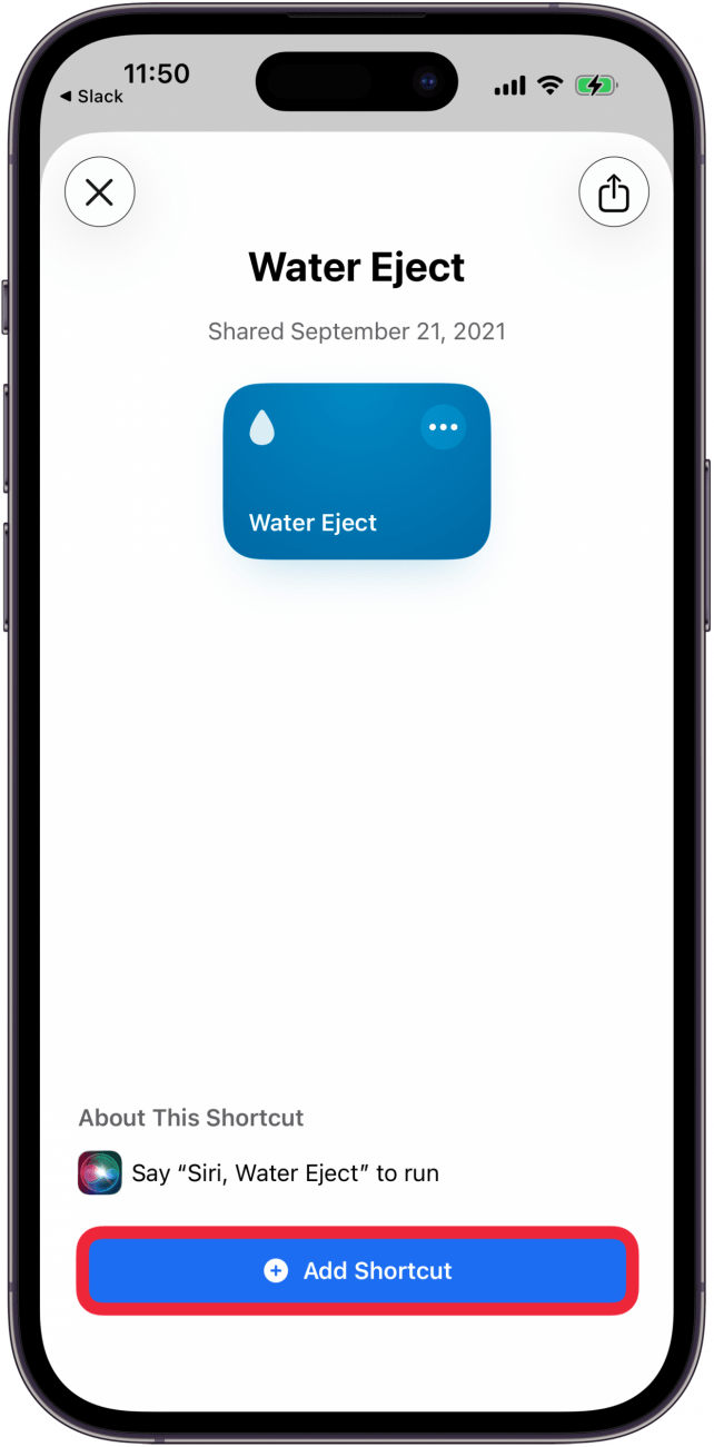tap add shortcut to get water eject shortcut tap add shortcut to get water eject shortcut