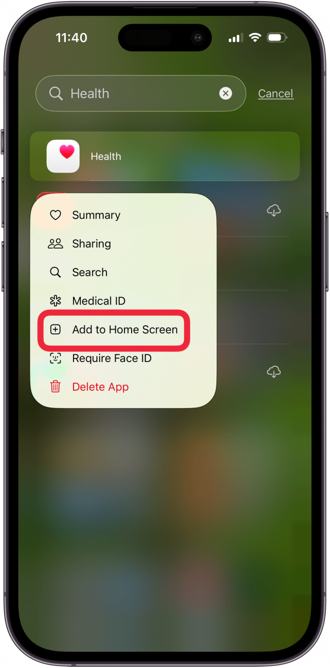 tap add to home screen to add app back tap add to home screen to add app back
