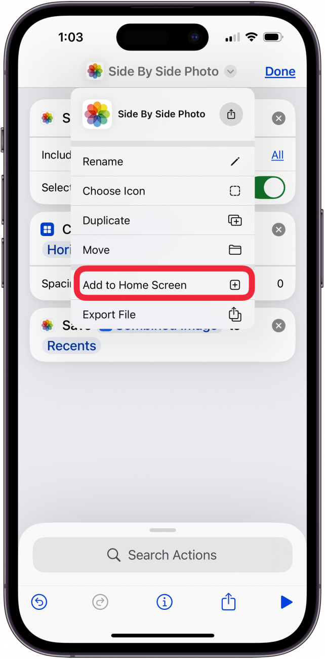 tap add to home screen to add shortcut to home screen