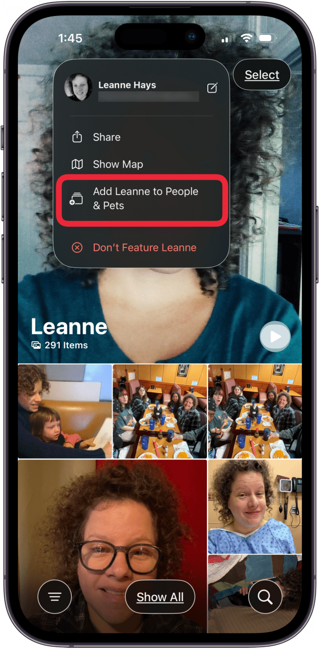 tap add to people and pets