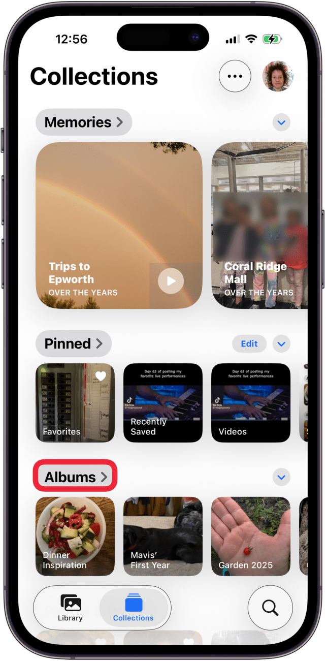 tap albums in photos tap albums in photos