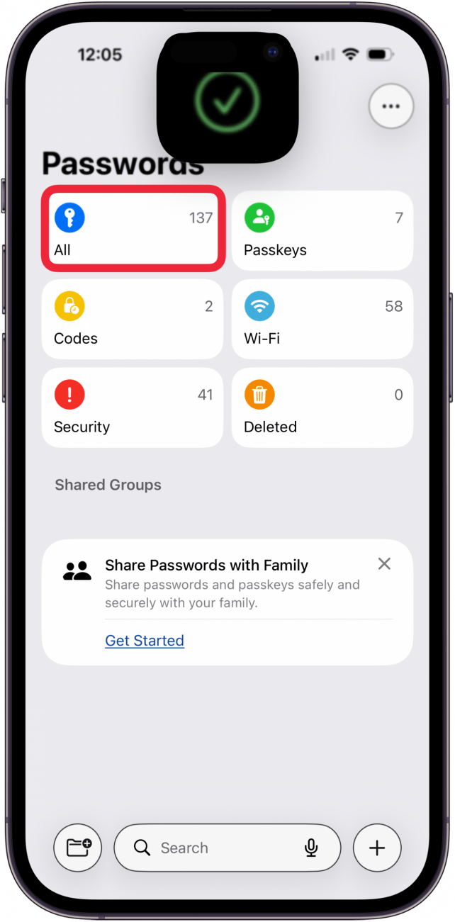 tap all in passwords app