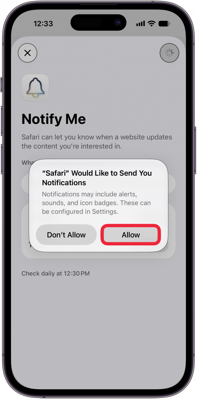 tap allow to receive notify me notifications tap allow to receive notify me notifications