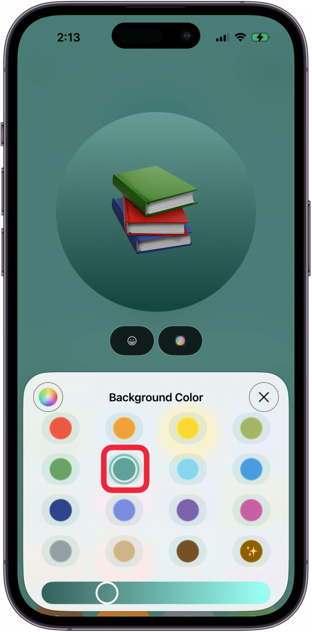 tap background color