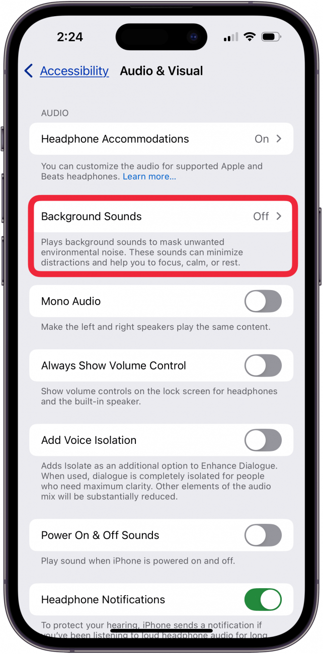 tap background sounds