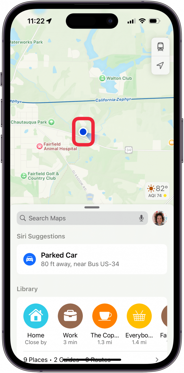 tap blue dot to remember where i parked tap blue dot to remember where i parked