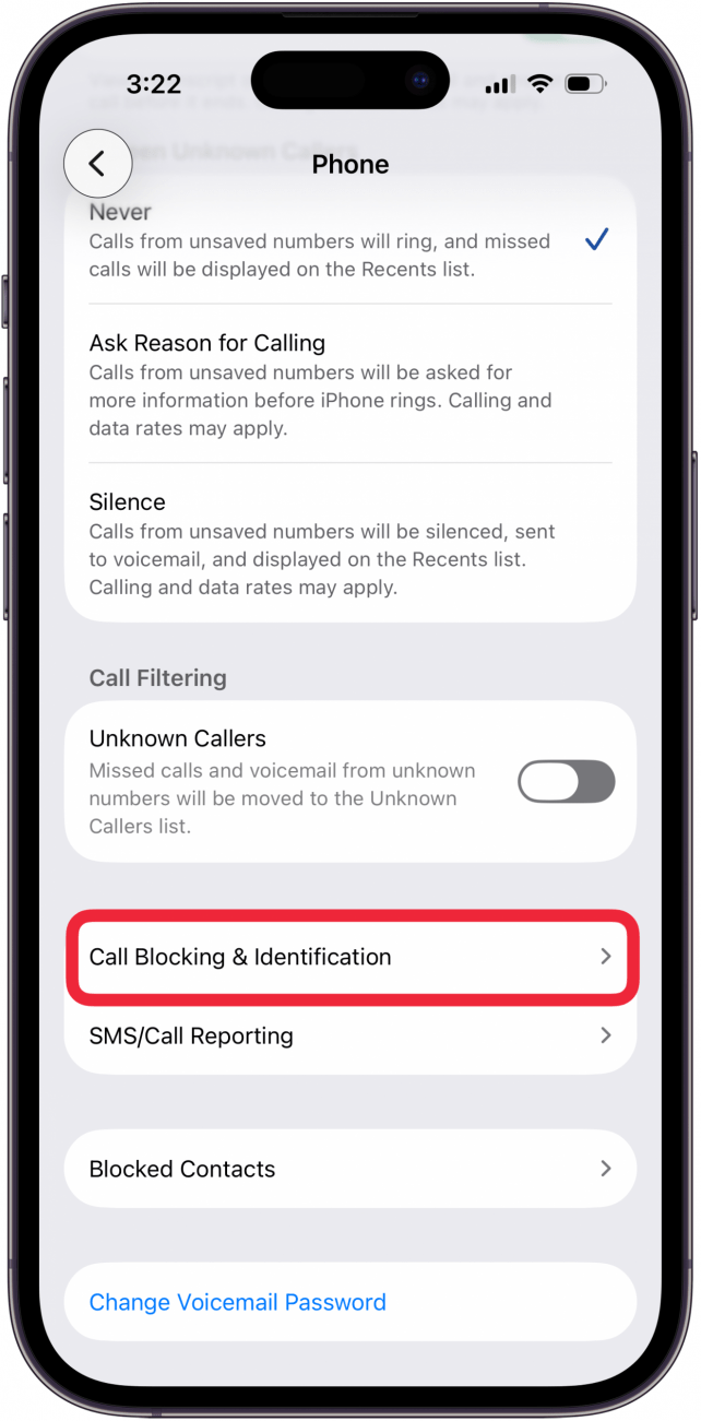 tap call blocking and identification