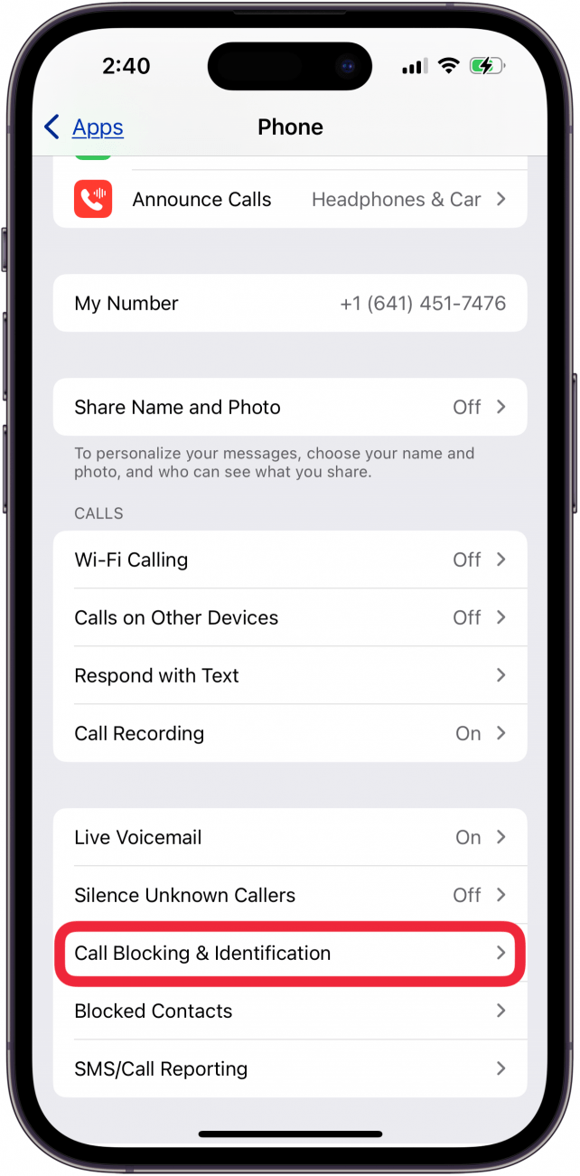 tap call blocking and indentification to silence junk callers