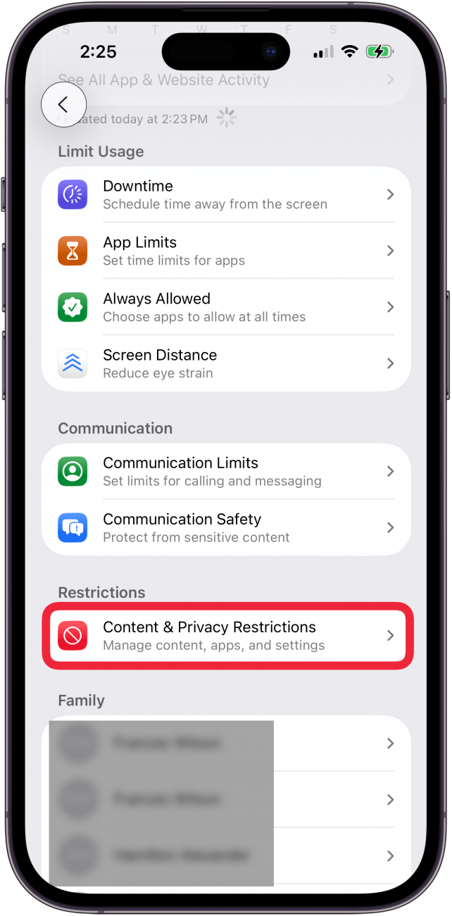 tap content and privacy restrictions tap content and privacy restrictions