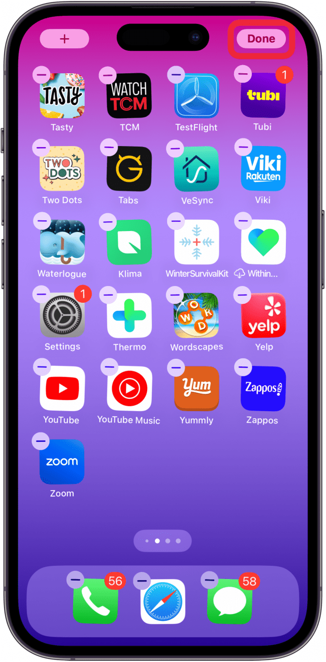 tap done to finish deleting app on iphone or ipad