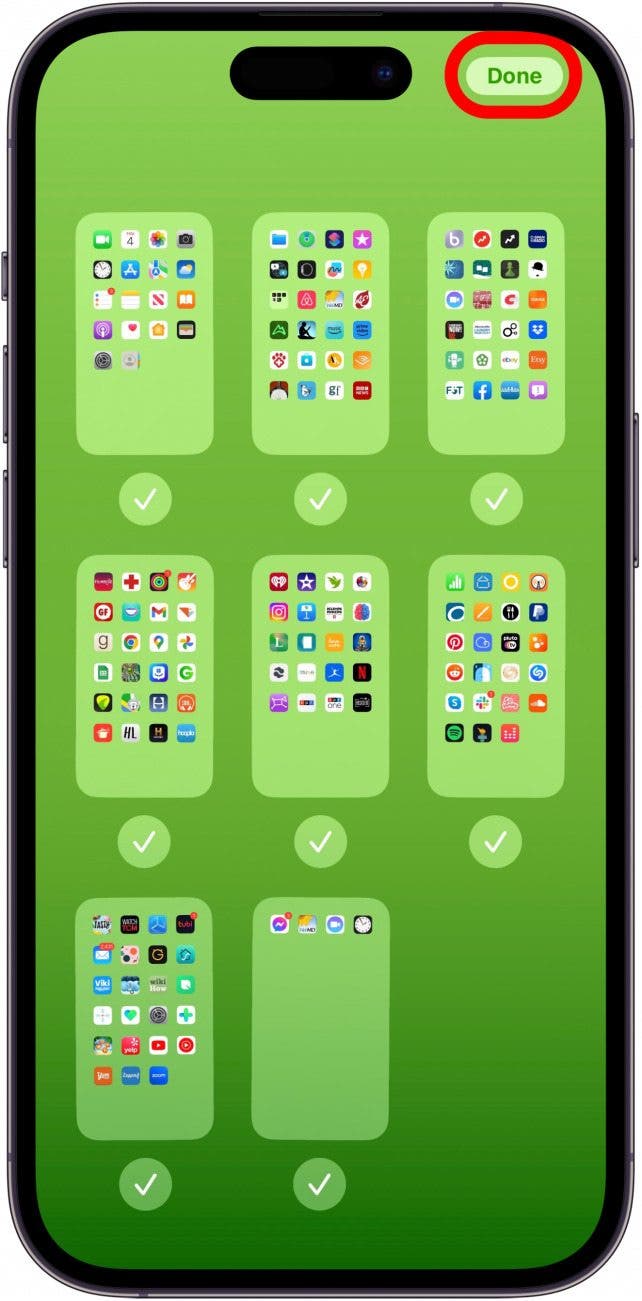 tap done to unhide apps on iphone