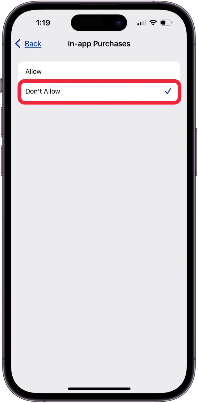 tap don't allow tap don't allow