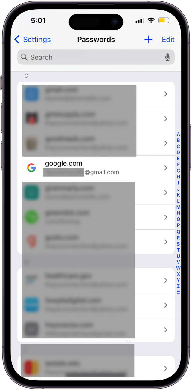 tap google account you want to reset password for