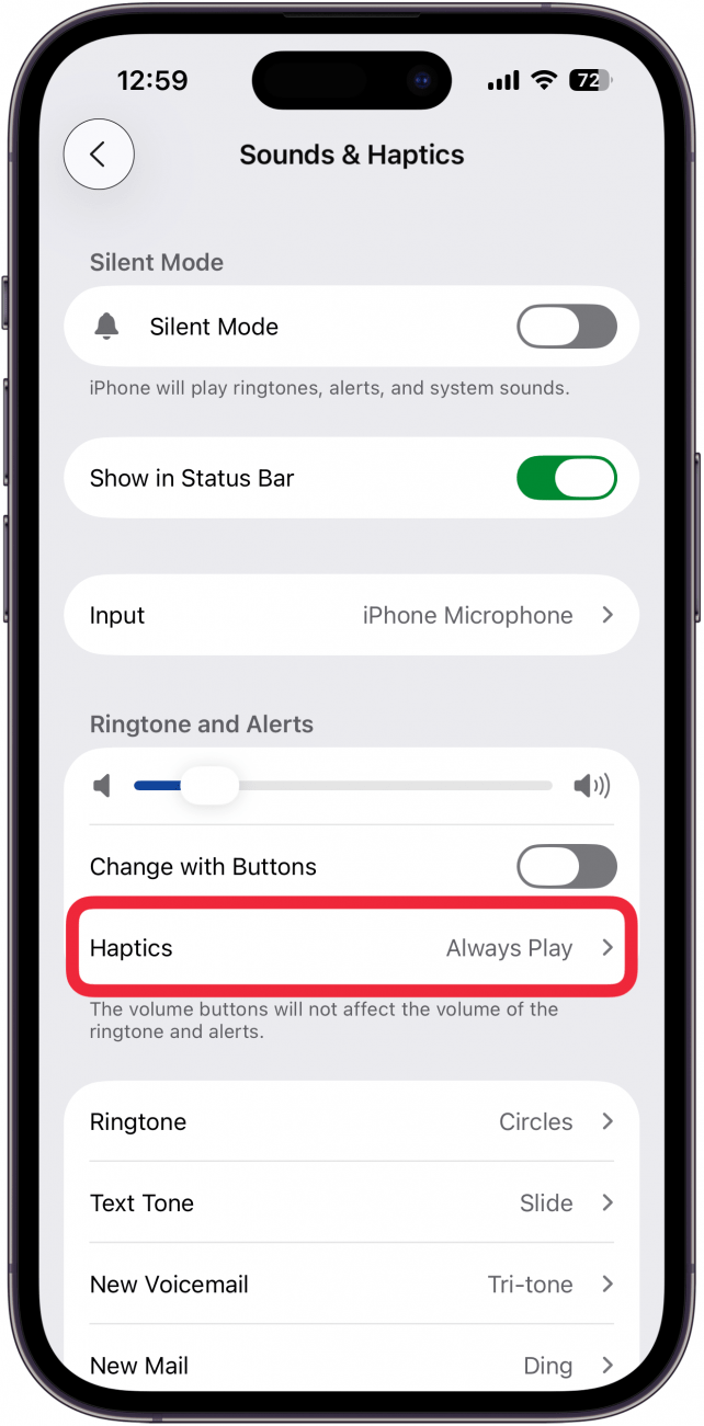 tap haptics in sounds and haptics