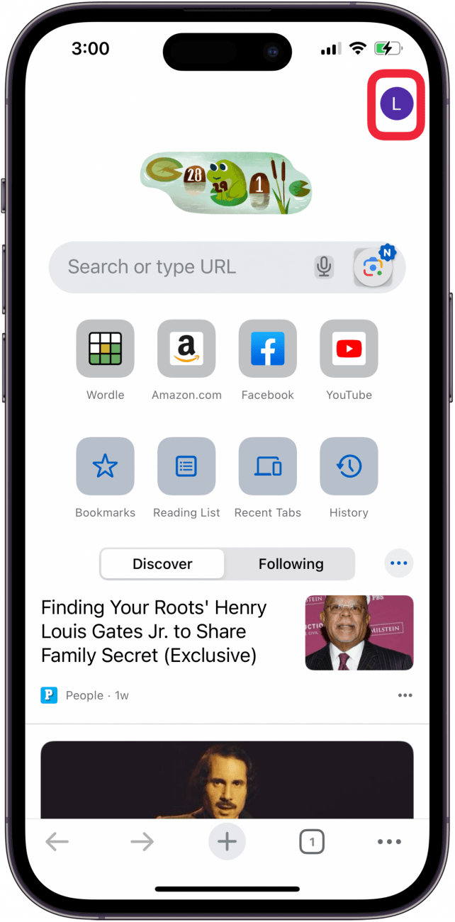 tap initial to lock incognito mode iphone tabs