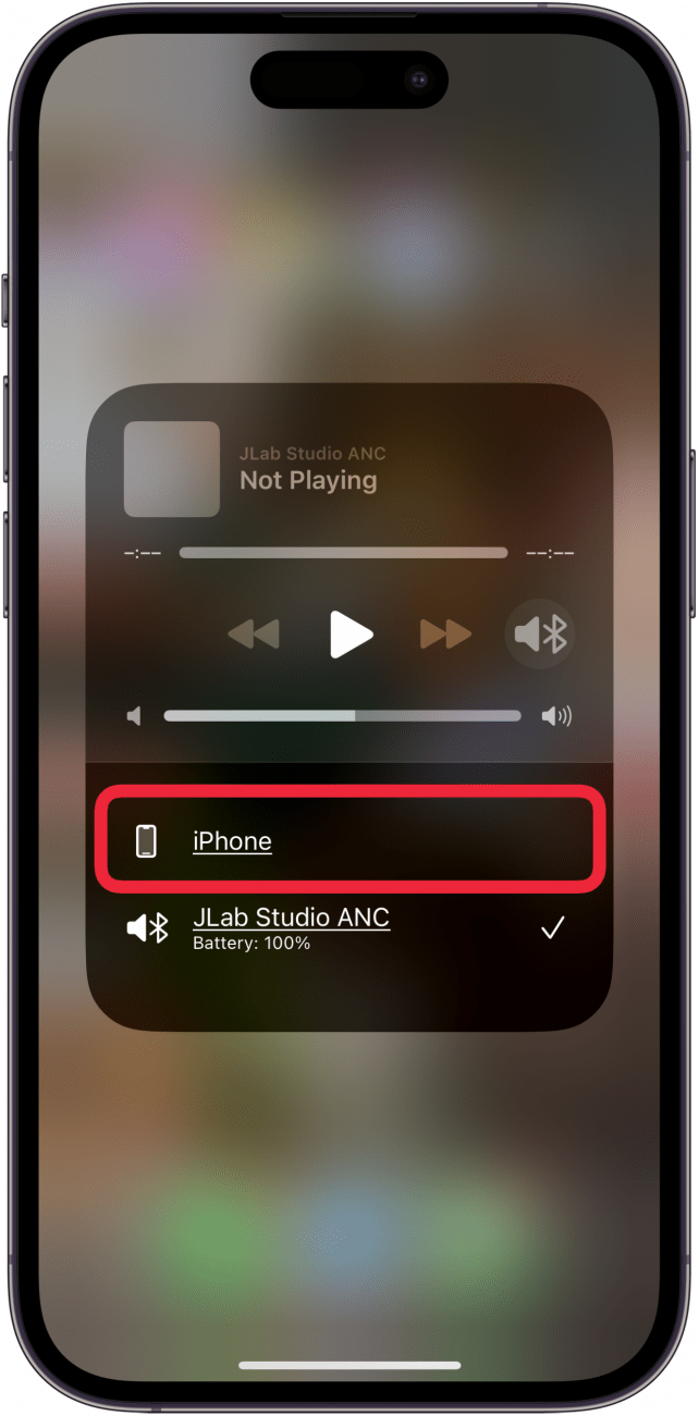 tap iphone or ipad to switch audio output from headphones