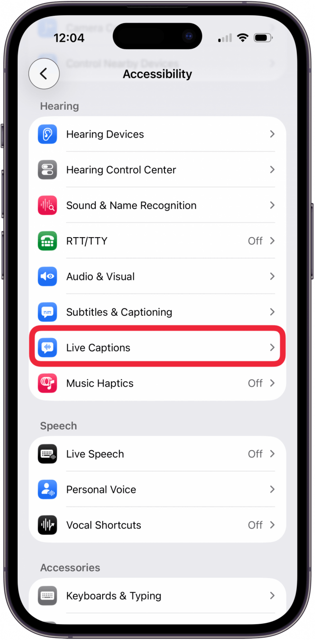 tap live captions tap live captions