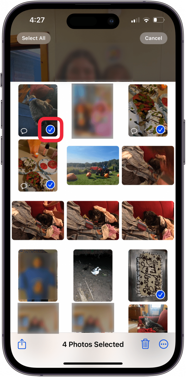 tap live photos to change to still