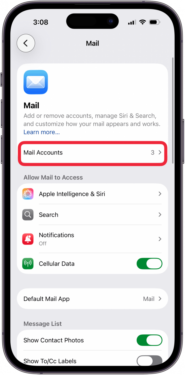 tap mail accounts