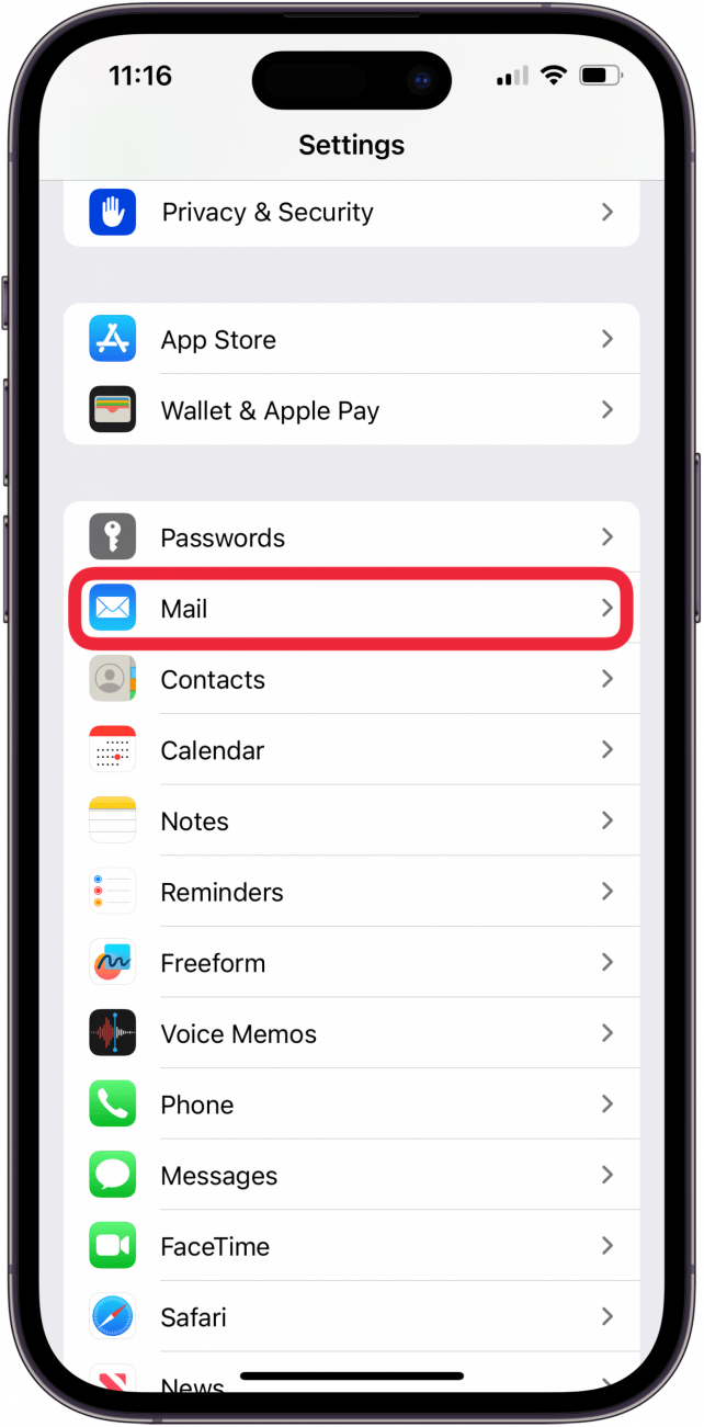 why can't i find mail on my iphone