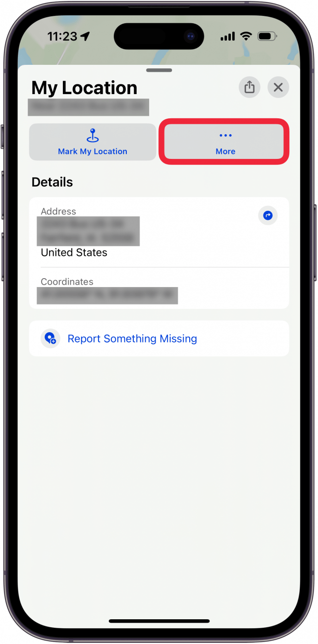 tap more to see more find my car options