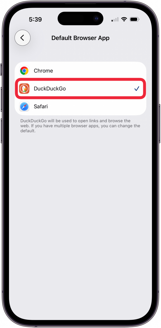 tap new default browser