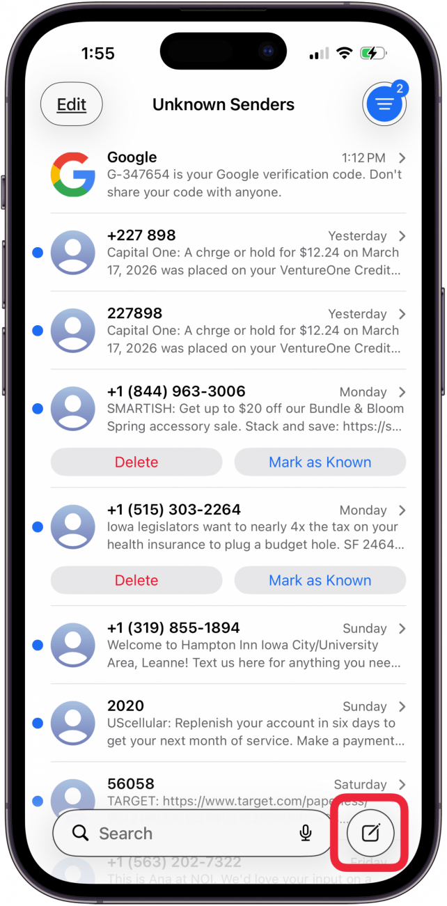 tap new message to set up a group text tap new message to set up a group text
