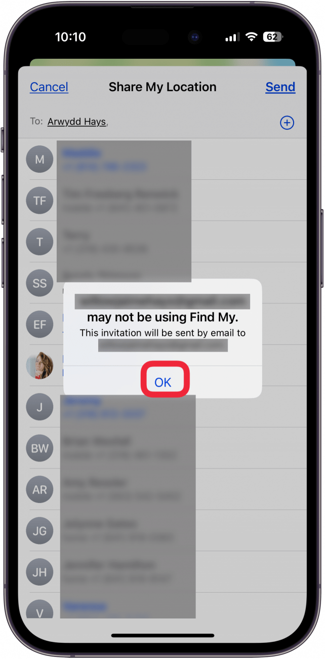 tap ok to acknowledge contact may not be using find my tap ok to acknowledge contact may not be using find my