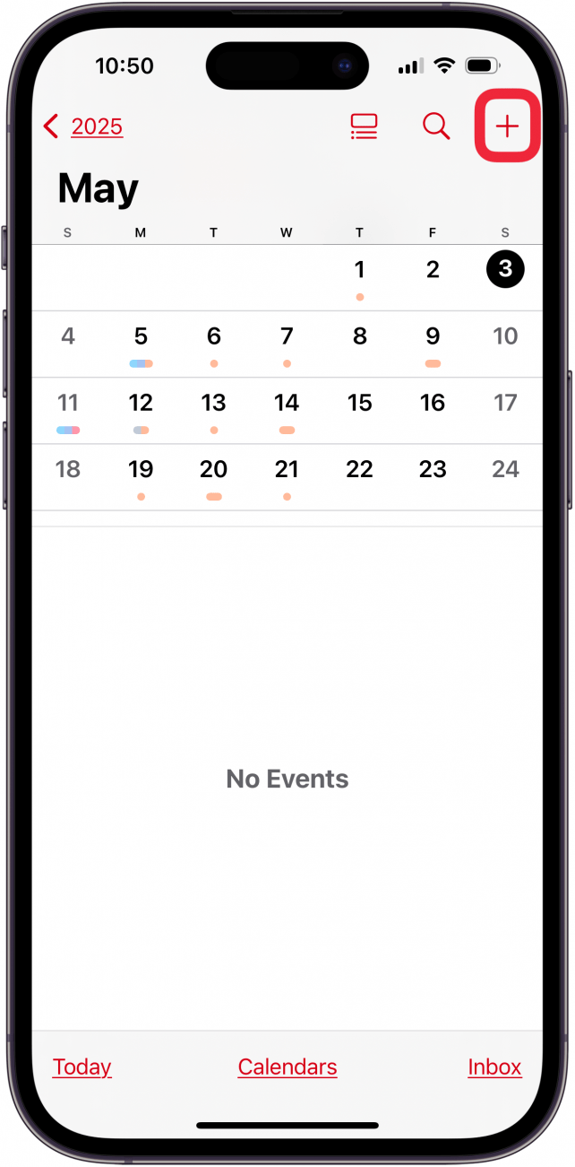 tap plus icon to create new family calendar event