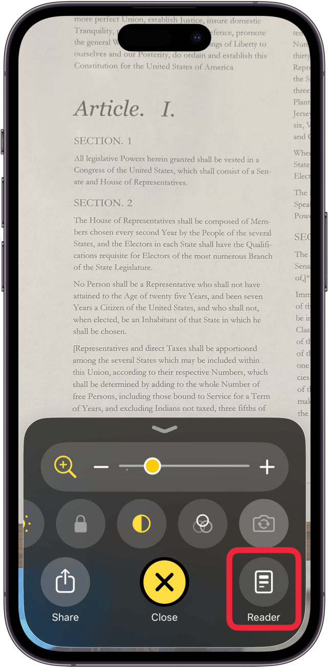 tap reader in magnifier app tap reader in magnifier app