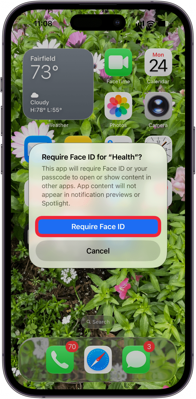 tap require face id tap require face id