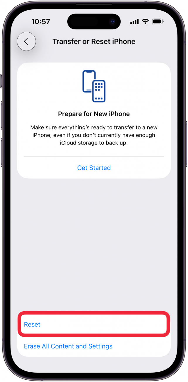 tap reset in transfer or reset iphone tap reset in transfer or reset iphone