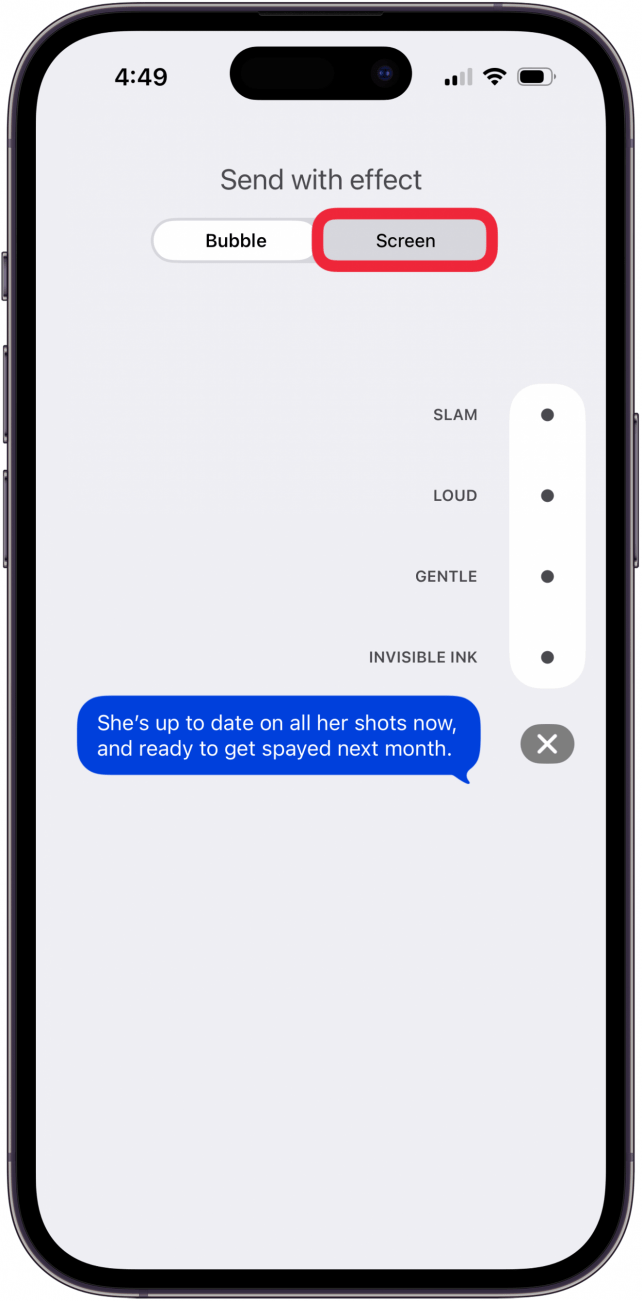 tap screen