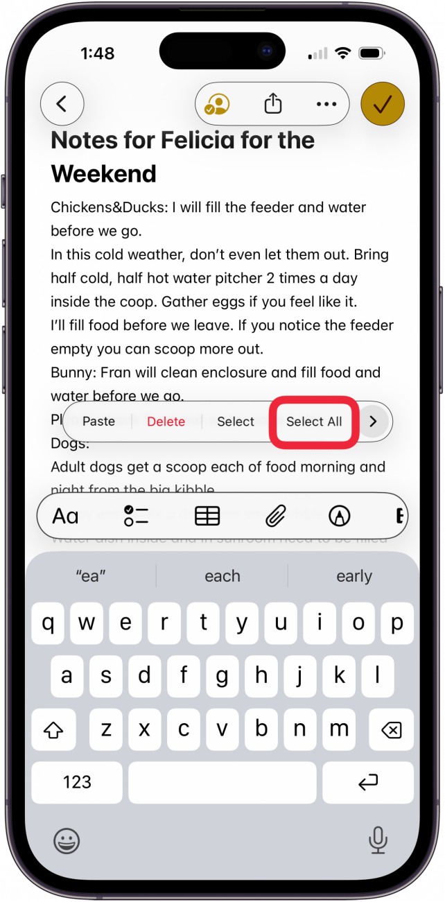 tap select all tap select all